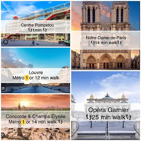 50m2 Rue Rambuteau/pompidou/marais/hotel De Διαμέρισμα *